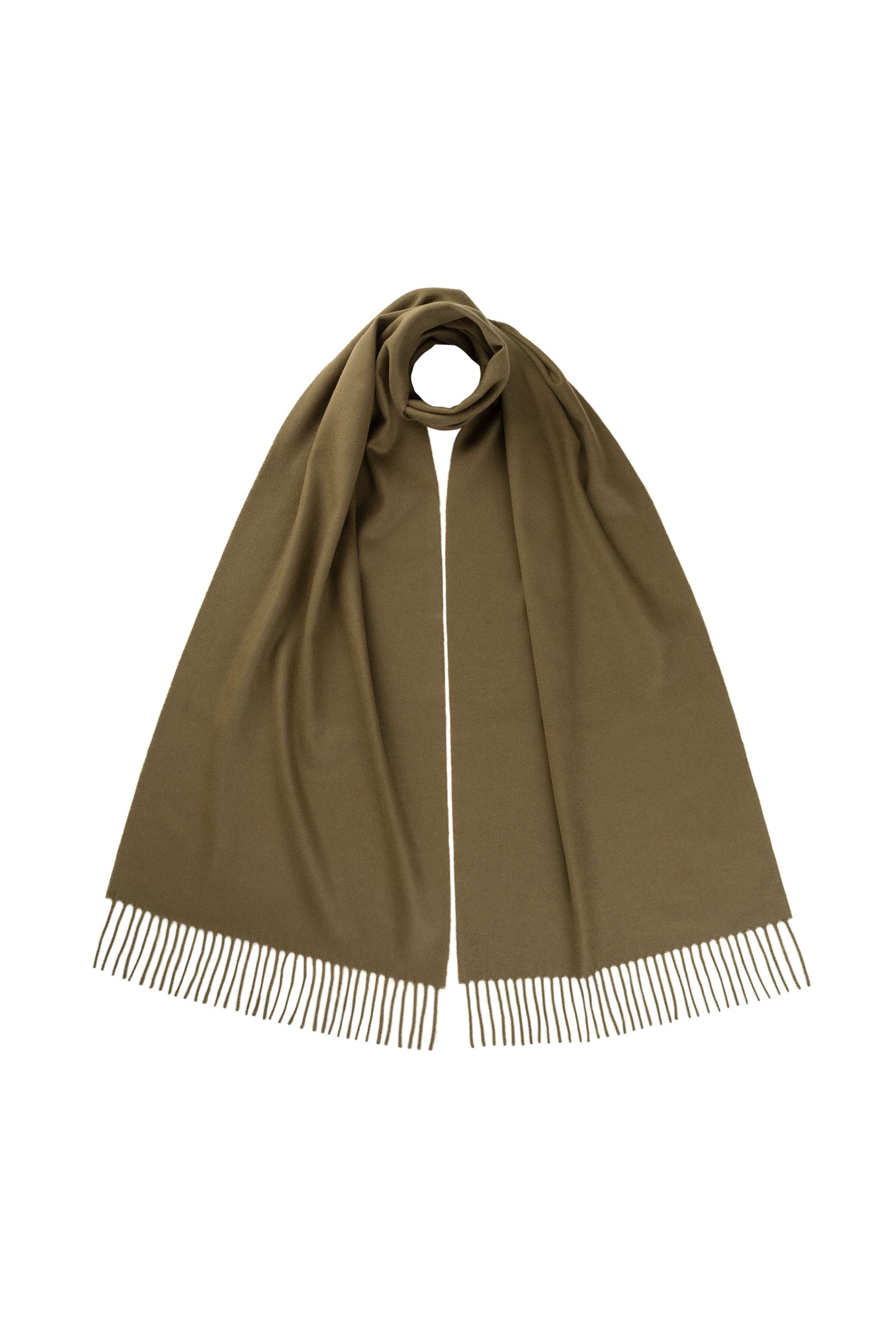Green Merino Wool Scarf
