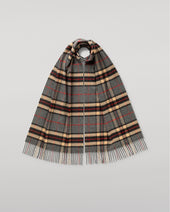 Vintage Check Grey Merino Scarf