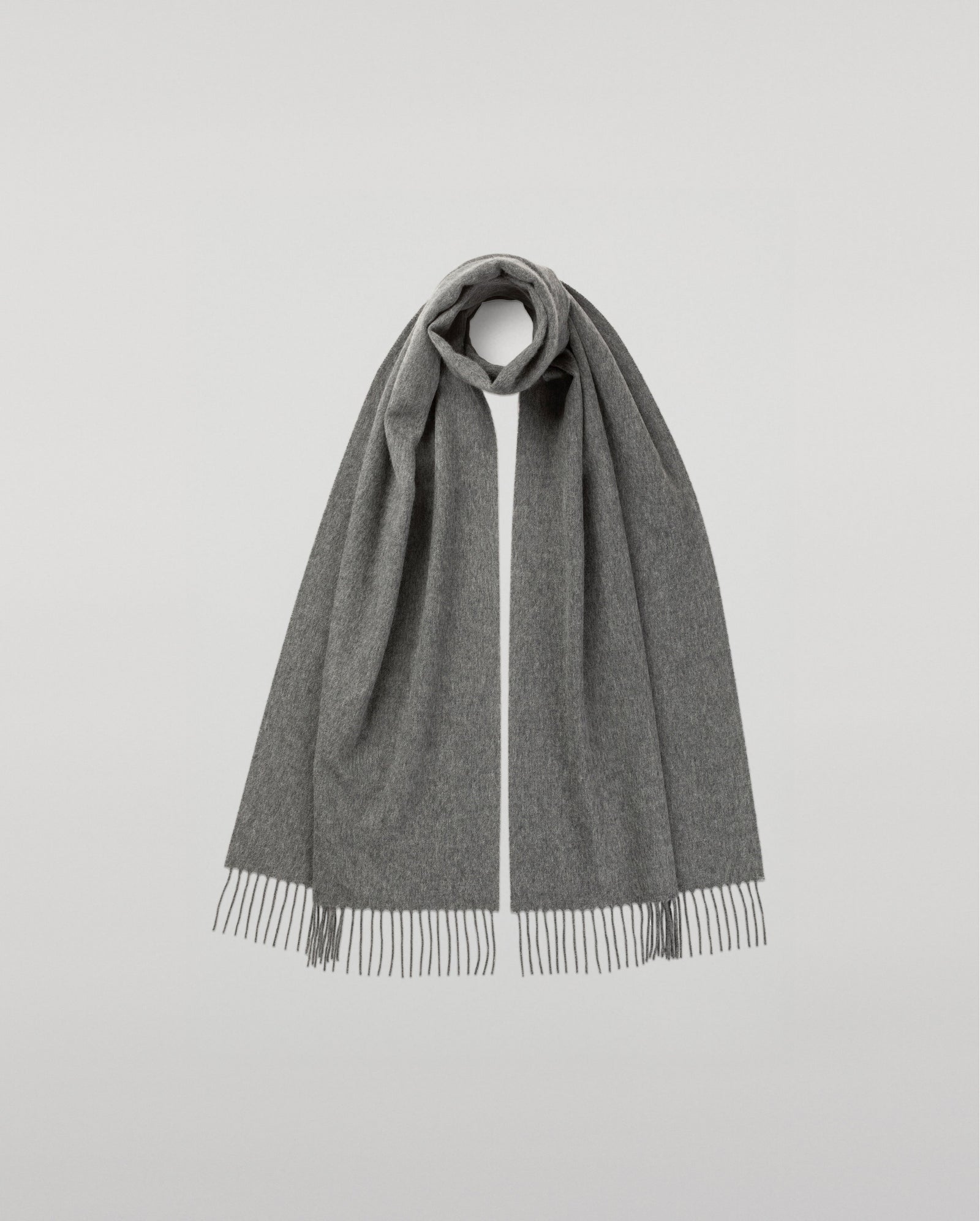 Merino Wool Mid Grey Scarf