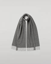Merino Wool Mid Grey Scarf