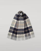 Silver Bannockbane Tartan Merino Scarf