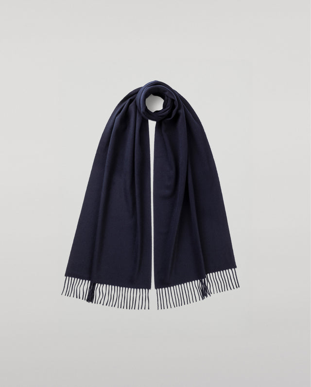Merino Wool Dark Navy Scarf