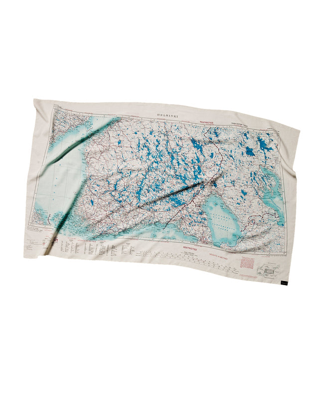 ESCAPE SCARF | Vintage British Army Map | Helsinki / Trondheim