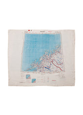 Escape Scarf Vintage British Army Map Murmansk Tromso