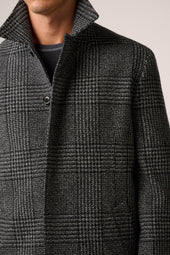 Webster Overcoat - Wool and Cashmere - Slate Grey Prince of Wales