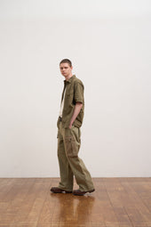 Man 50s 50s Square Hem Work Shirt