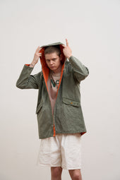 Man Quilting Deck Coat Reversible Ripstop