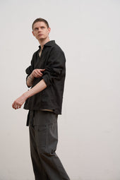 Man French Pullover Shirt Hemp
