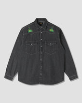 Western Shirt (Washed Black Denim)