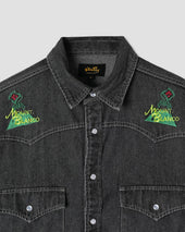 Western Shirt (Washed Black Denim)