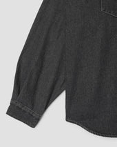 Western Shirt (Washed Black Denim)