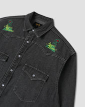 Western Shirt (Washed Black Denim)