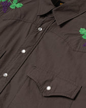 Western Shirt (Washed Black Poplin)