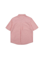 Derby Seersucker Shirt in Washed Red