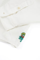 WOLF BUTTON-DOWN SHIRT - WHITE OXFORD CLOTH