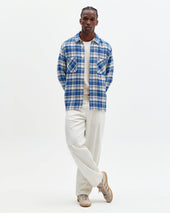 Whiting And Ecru Oran Check Overshirt