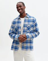 Whiting And Ecru Oran Check Overshirt