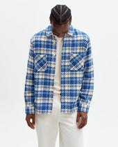 Whiting And Ecru Oran Check Overshirt