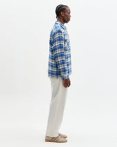 Whiting And Ecru Oran Check Overshirt