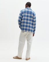 Whiting And Ecru Oran Check Overshirt