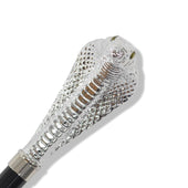 Fws2 Nickel Finish Cobra Head Walking Stick