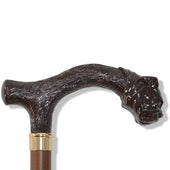 FWS1 Brown Finish Bulldog Head Walking Stick (NEW 2026)