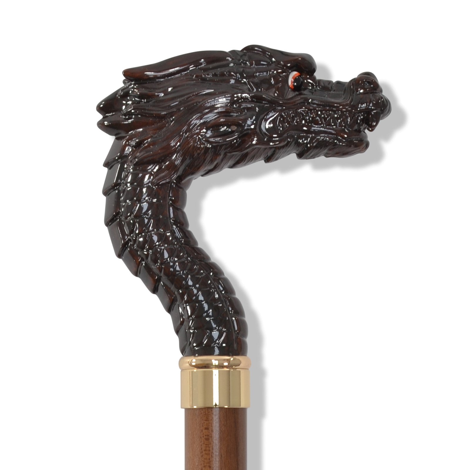 Fws1 Finish Dragon Head Walking Stick