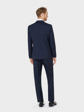 Abito Smoking Norma In Tela Di Lana Mohair In Blu
