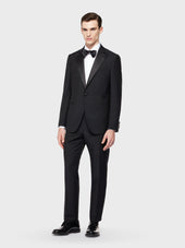 Abito smoking norma in lana mohair nero
