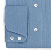 WM BROWN x Budd Exclusive Denim Pleated Bib Evening Shirt