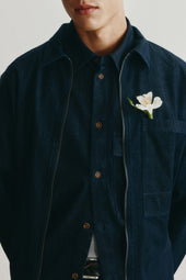 Men's Yafi Zip Shirt in Rinse
