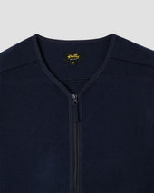 Wool Fleece Cardigan (Navy Heather)