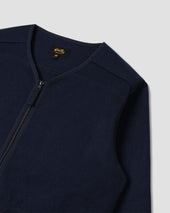 Wool Fleece Cardigan (Navy Heather)