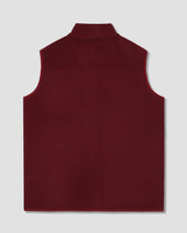 Wool Fleece Vest (Dark Red Heather )