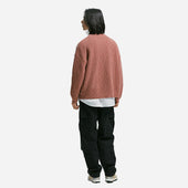 Wool Deck Zip Up Cardigan Indian Pink