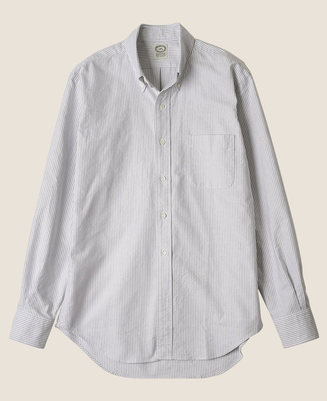 VINTAGE IVY - University Stripe Button Down Oxford