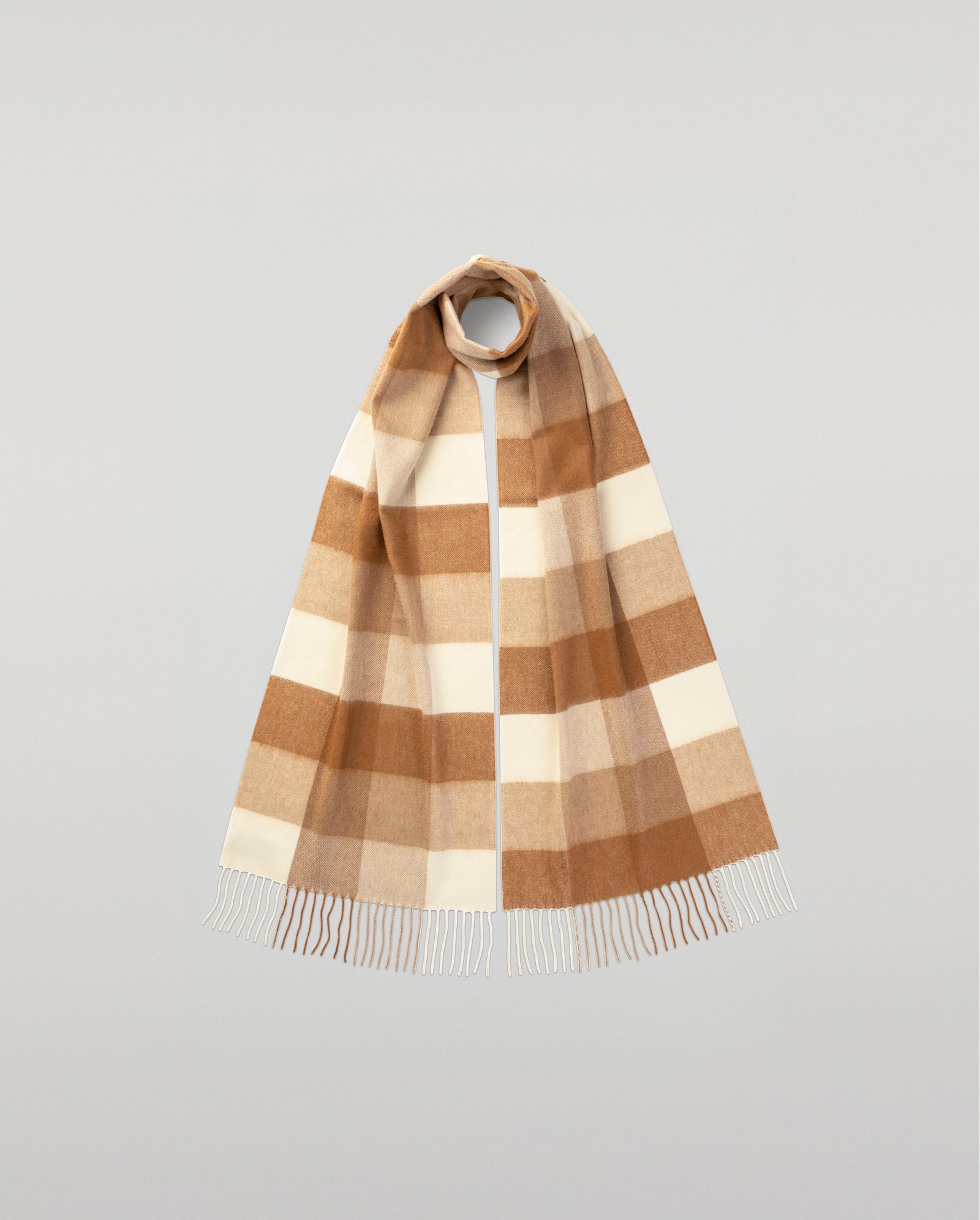 Block Check Cashmere Vicu A Scarf