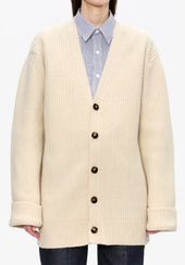 Wool-cashmere cardigan (W)