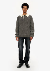 Sweater polo collar
