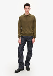 Wool polo shirt
