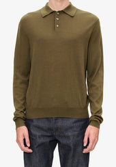 Wool polo shirt