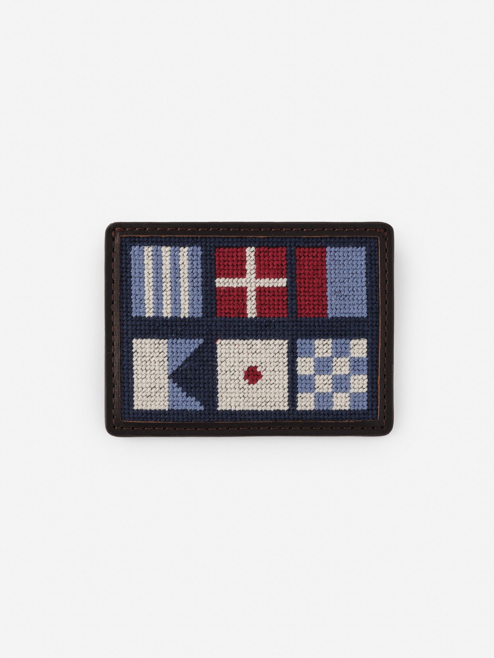 Multi Nautical Flag Needlepoint Cardcase Men S Luggage U0026 Travel J Mclaughlin