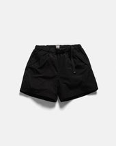WARREN TREK SHORTS - BLACK WATER-REPELLENT 60/40 MOUNTAIN CLOTH WITH FULL MESH LINING