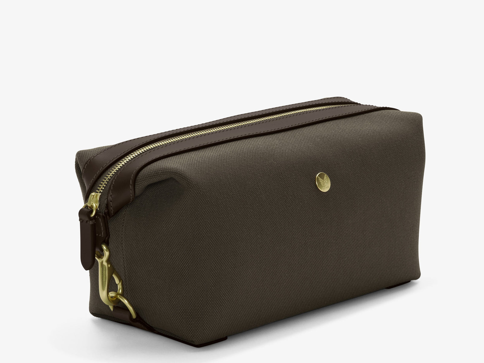 M/S Washbag – Army/Dark Brown