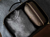 M/S Washbag – Army/Dark Brown