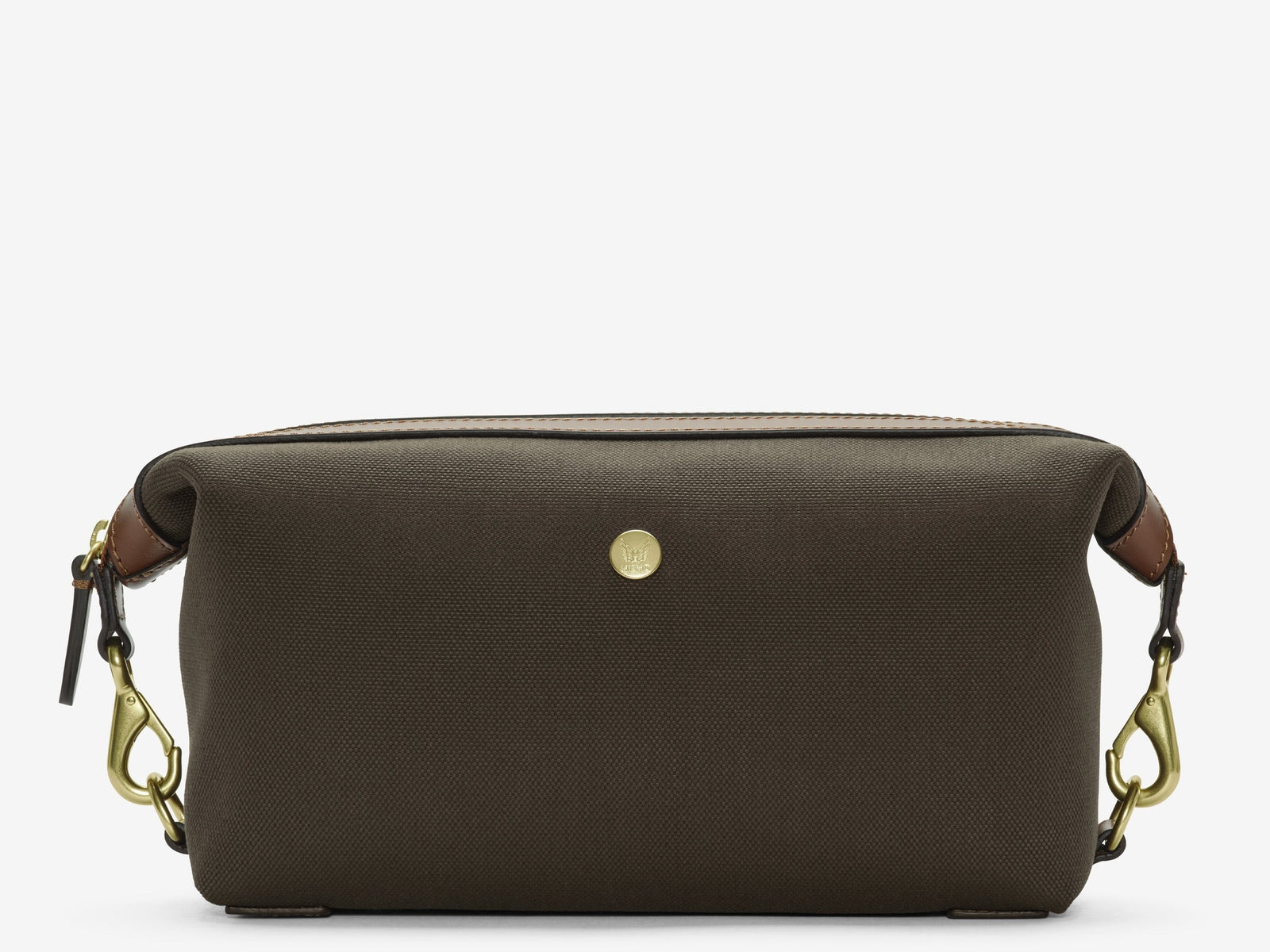 M/S Washbag – Army/Cuoio