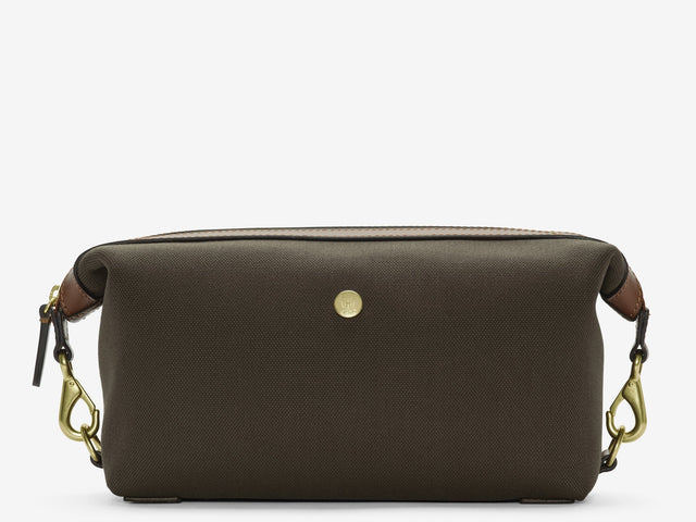 M/S Washbag – Army/Cuoio