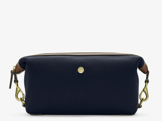 M/S Washbag – Deep Sea Blue/Cuoio