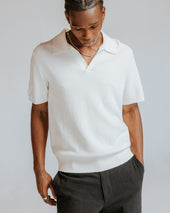 Siena Boucle Knitted Polo Shirt