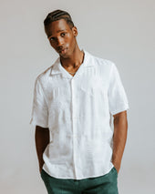 Didcot Flower Embroidered Short Sleeve Shirt
